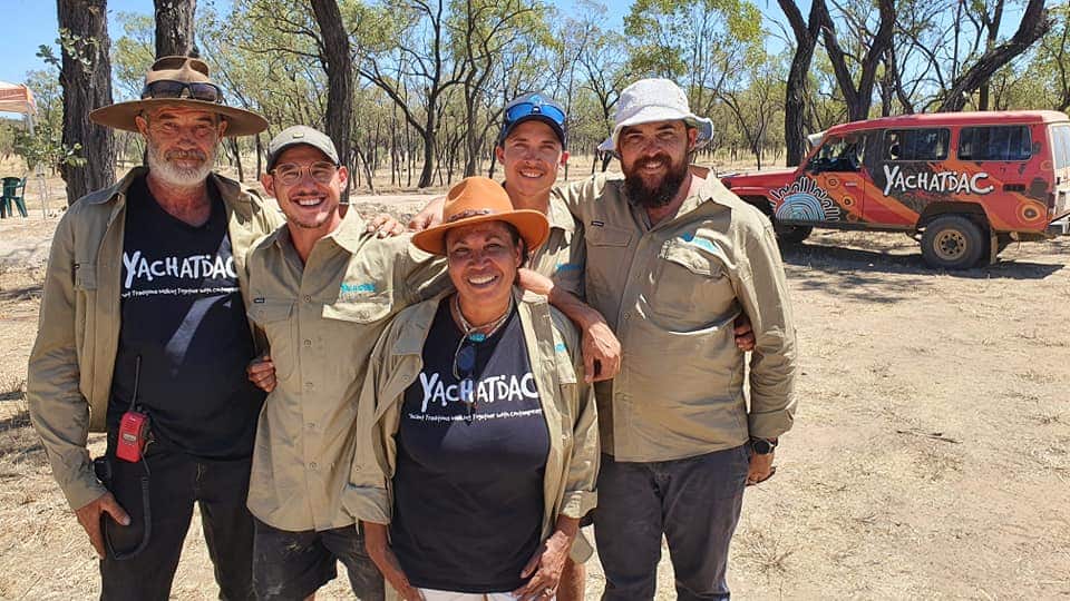 YACHATDAC members at Turraburra, Iningai Country in central Queensland. 