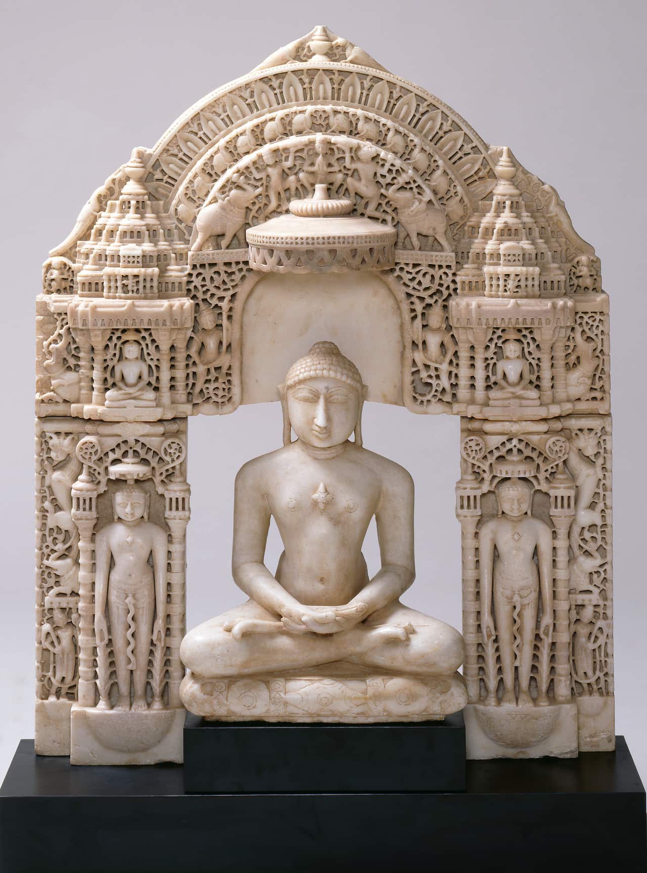 Arch for a Jain shrine and Seated Jina, 11th-12th century, purchased in 2003.