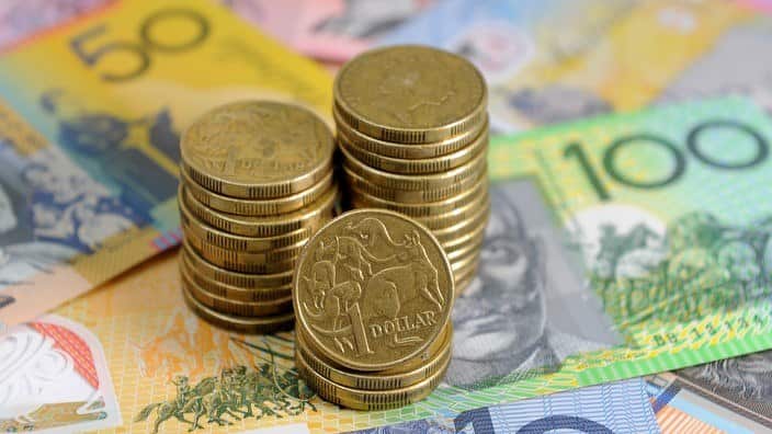 Australian coins and notes.