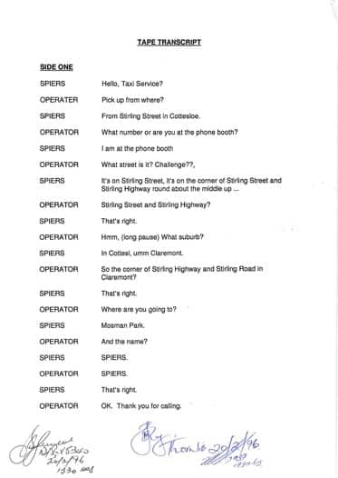 Sarah Spiers called for a taxi and was never seen again.