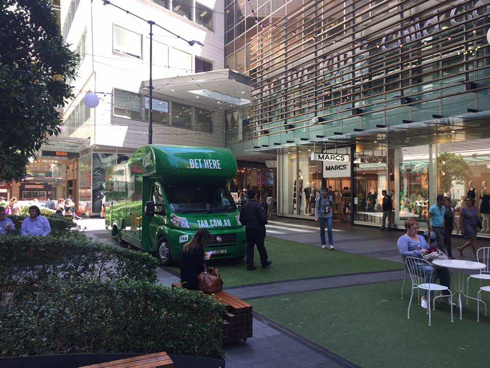 TAB betting van, World Square