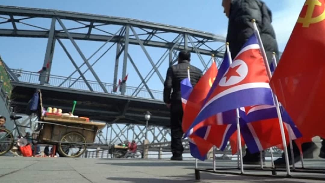 Dandong is the first port of call for dozens of lorries crossing over from North Korea.