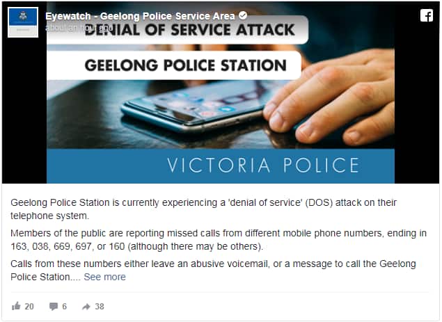 Geelong Police Service Area Facebook