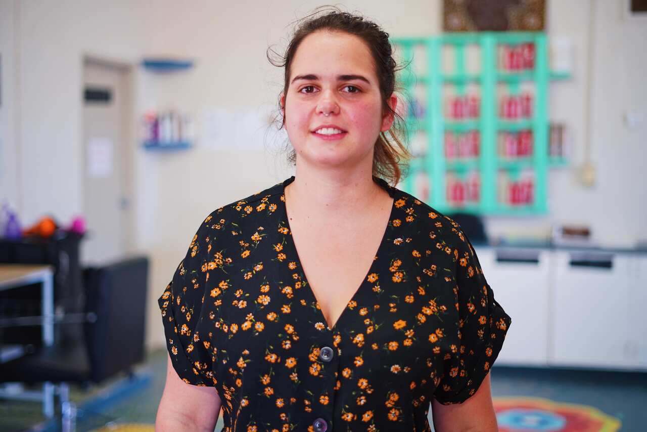 Jasmine Tilmouth is the salon manager of the town's only hairdresser and says youth programs are also available there.