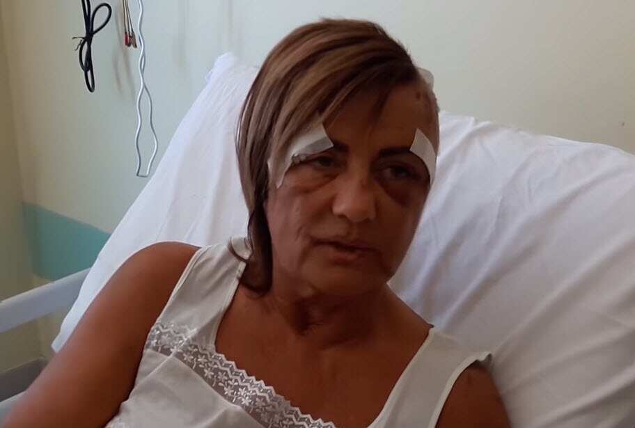 Marina Guagliata speaking in her hospital bed.