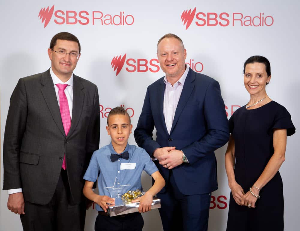 Liberal MP Julian Leeser (left) at the awards ceremony 
