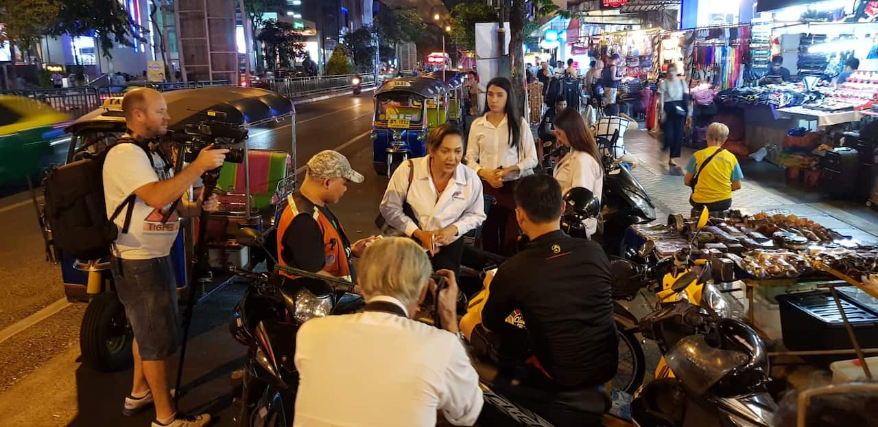 Pauline Ngarmpring staged held her final election campaign in Bangkok's red-light district. 