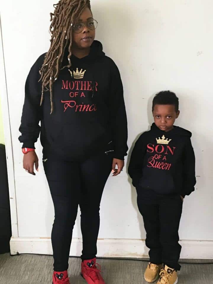 Leanndra Cheatham with her son Jeffrey.