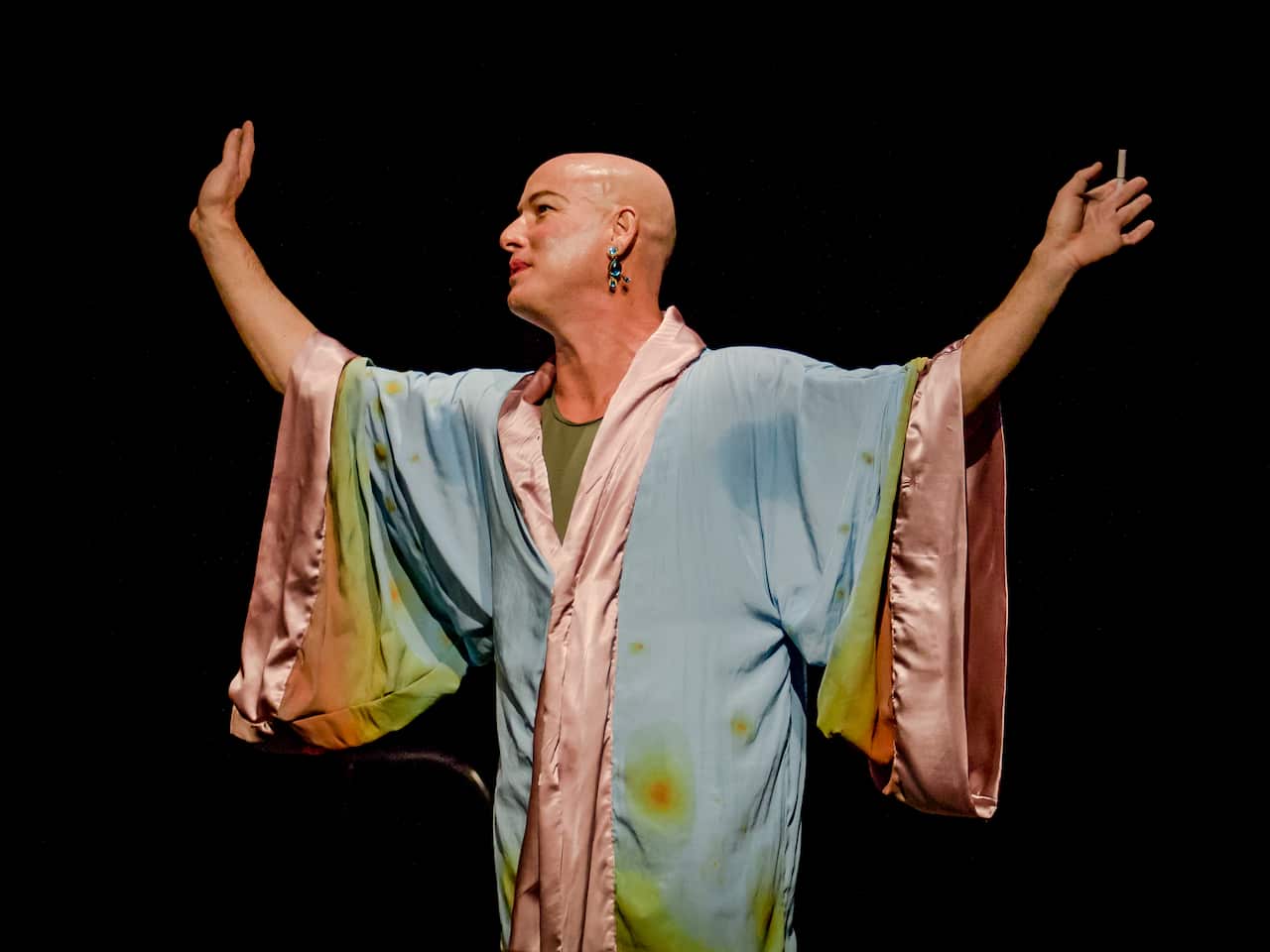 Indigenous dancer Jacob Boehme shares his story of being HIV positive on stage.