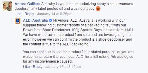 Aldi confuses products.