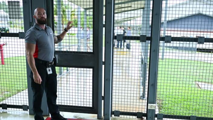 More than 100 people are employed to keep Christmas Island detention centre running. 