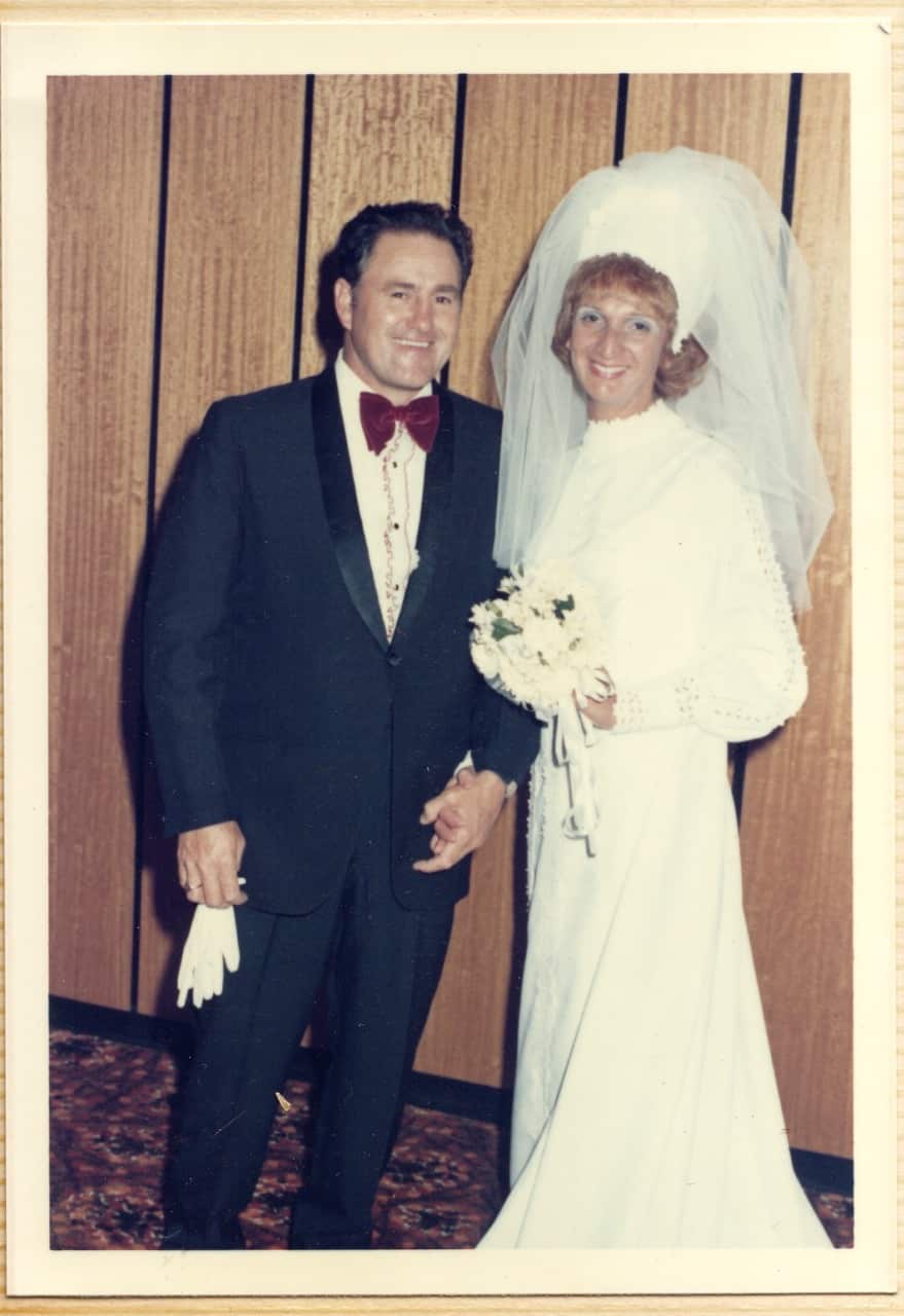 Barry and Yvonne Kennedy on their wedding day.