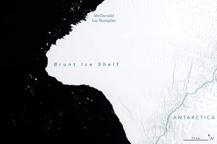 The Brunt Ice Shelf in 1986.