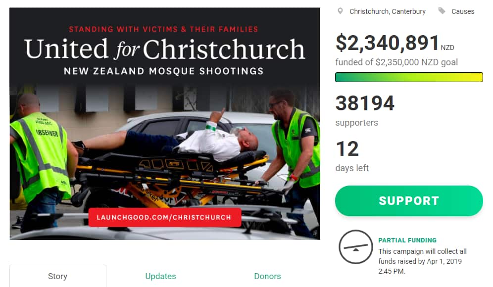 One of the donation sites.