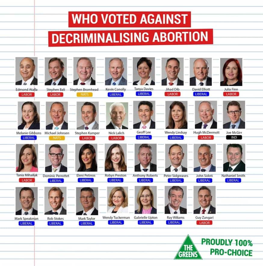 A social media posts shared by Greens MP Cate Faehrmann.