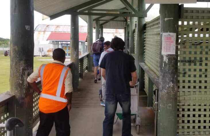 A file photo of asylum seekers on Manus Island.