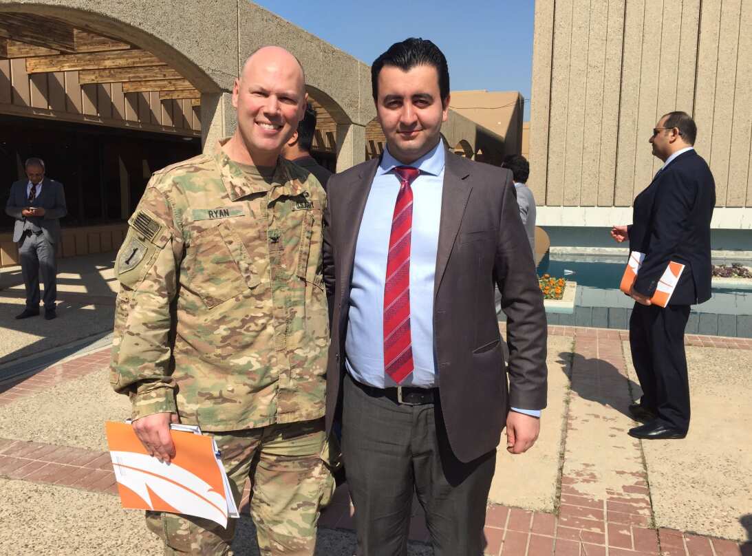 Blesa Shaways and Colonel Sean Ryan, spokesman for Operation Inherent Resolve.