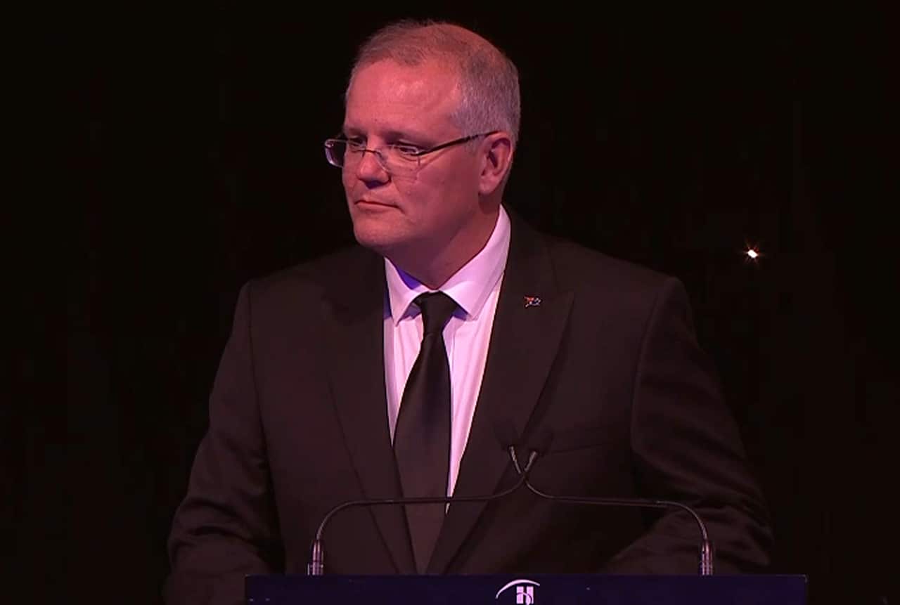 Scott Morrison speaks at the event.