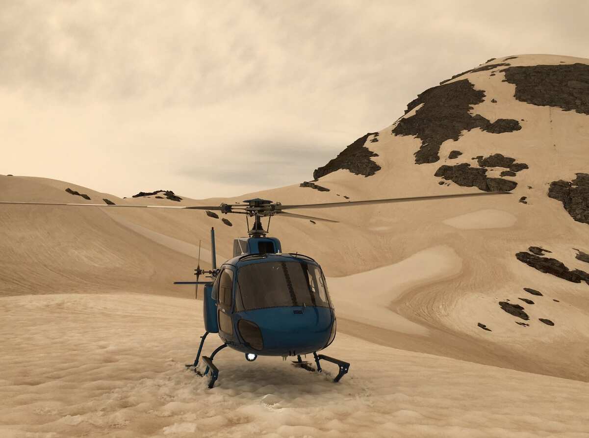 A photo of a glacier in New Zealand taken earlier this week.