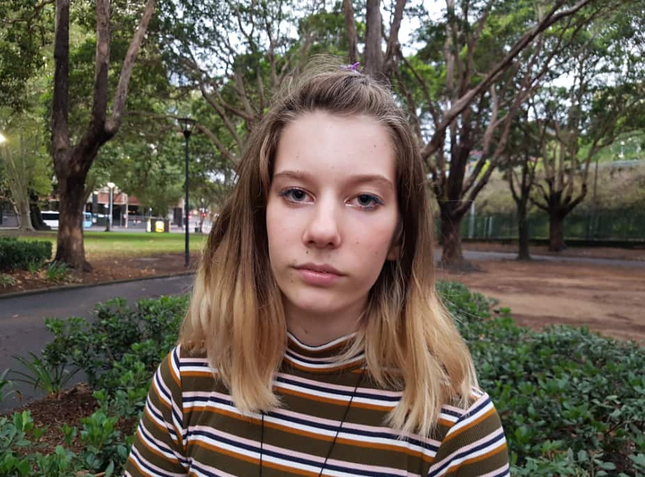 Eve Moss Ractliffe at Friday's vigil.