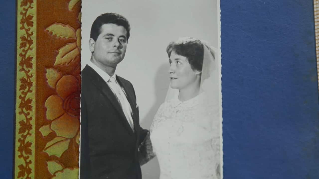 Mari Paz and Bruno on their wedding day.