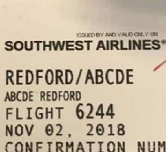 A photo of the boarding pass.