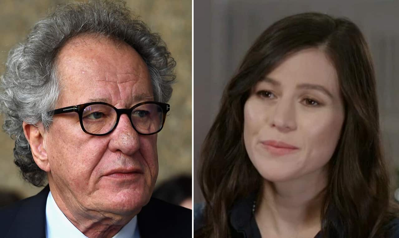 Geoffrey Rush and Yael Stone.