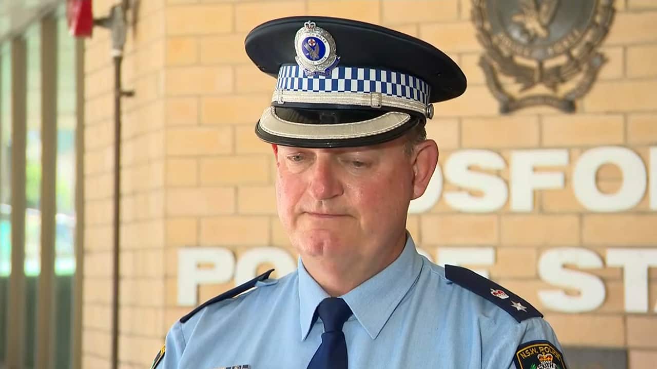 Acting superintendent Rod Peet talks to reporters. 