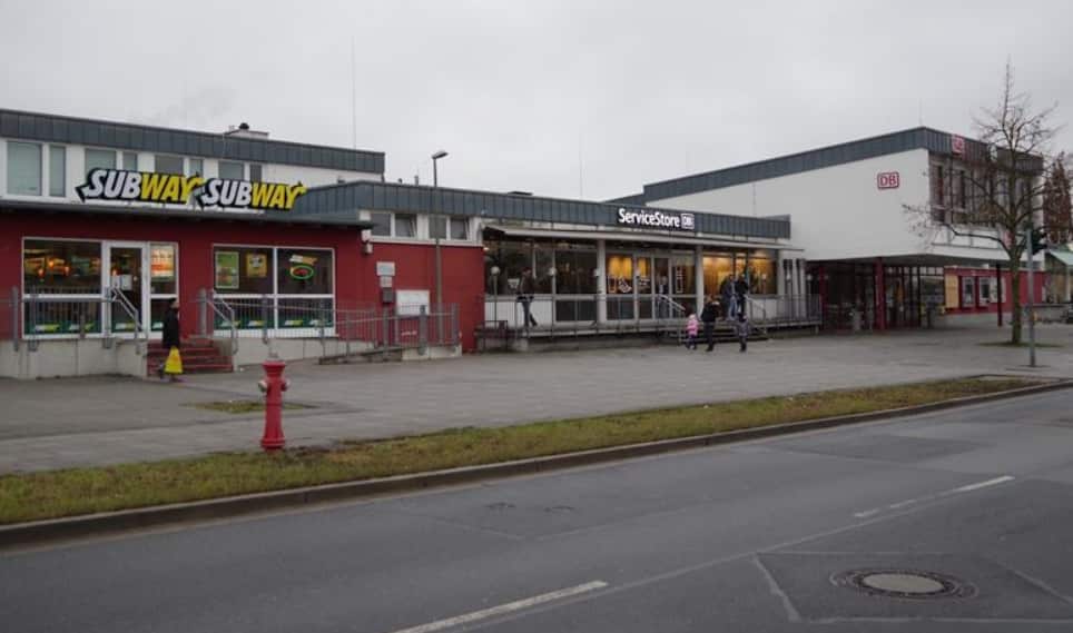 The site of Saturday's violence in Amberg.