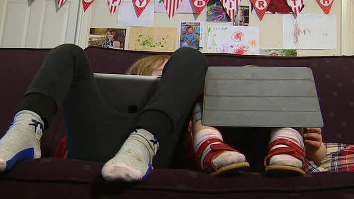 Children with computers