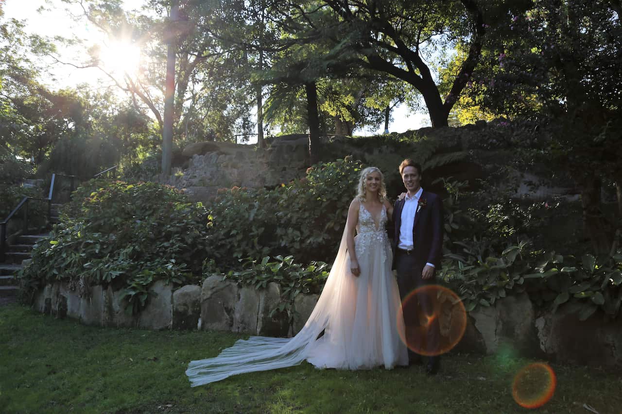 Sylvina and Mark after their wedding.