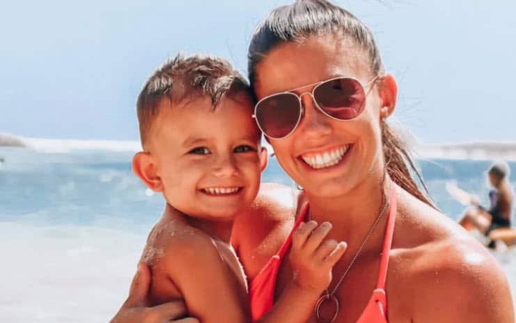 Hannah Baxter, pictured with son Trey