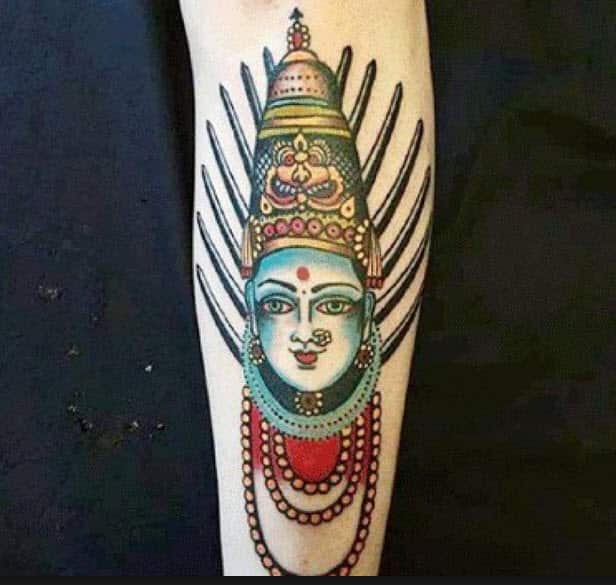 A tattoo of the Hindu goddess Yellamma sparked an uproar outside a restaurant in the southern Indian city of Bangalore