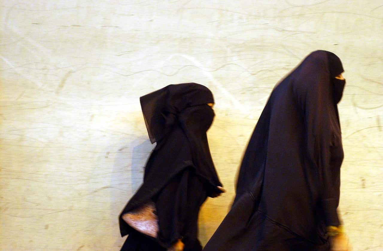 Two veiled Arab Muslim 