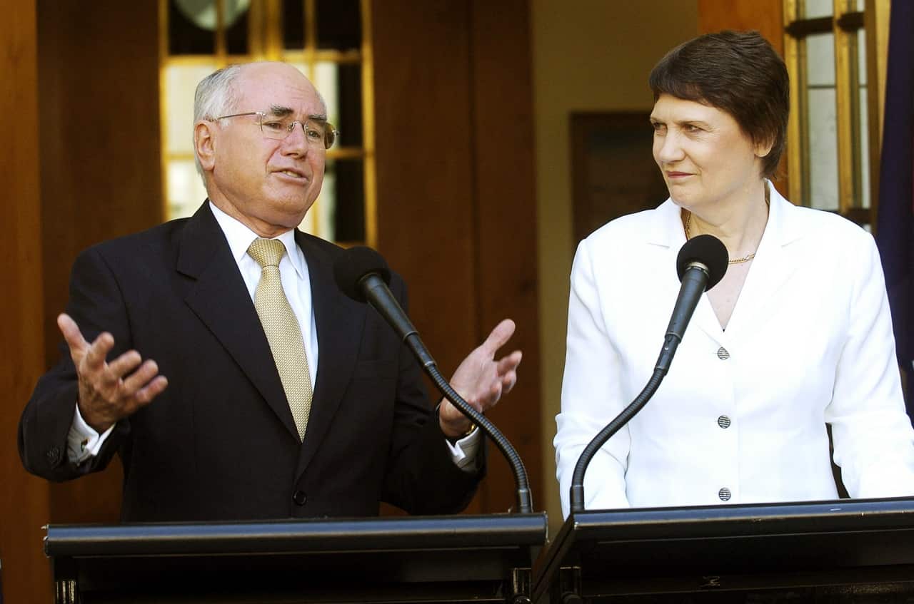 Then-Prime Minister John Howard and then-New Zealand Prime Minister Helen Clark.