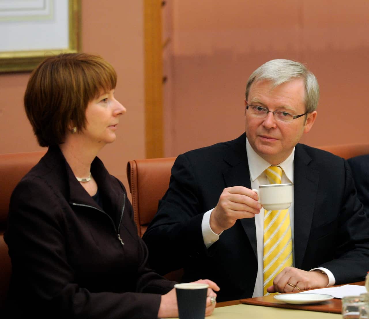 Julia Gillard and Kevin Rudd during happier times.