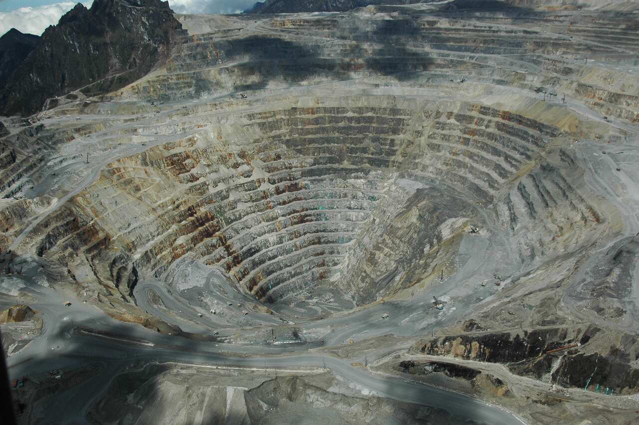  Freeport gold mine in Papua province. 
