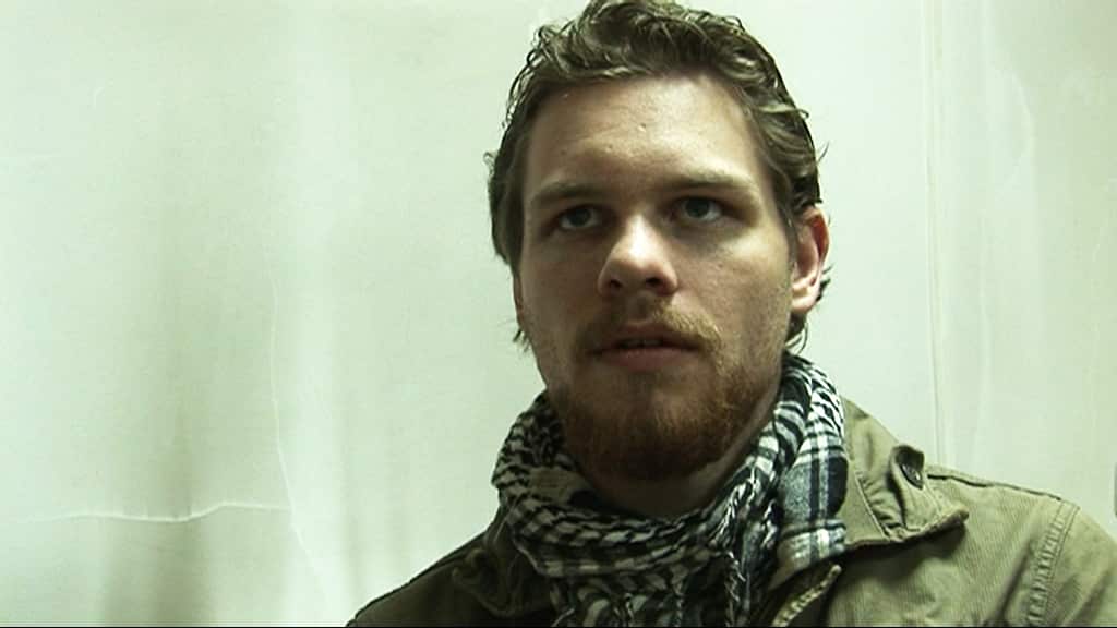 Jock Palfreeman being interviewed by Australian Story during his stay in prison. 