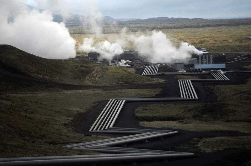 A geothermal power station outside Reykjavik in Iceland