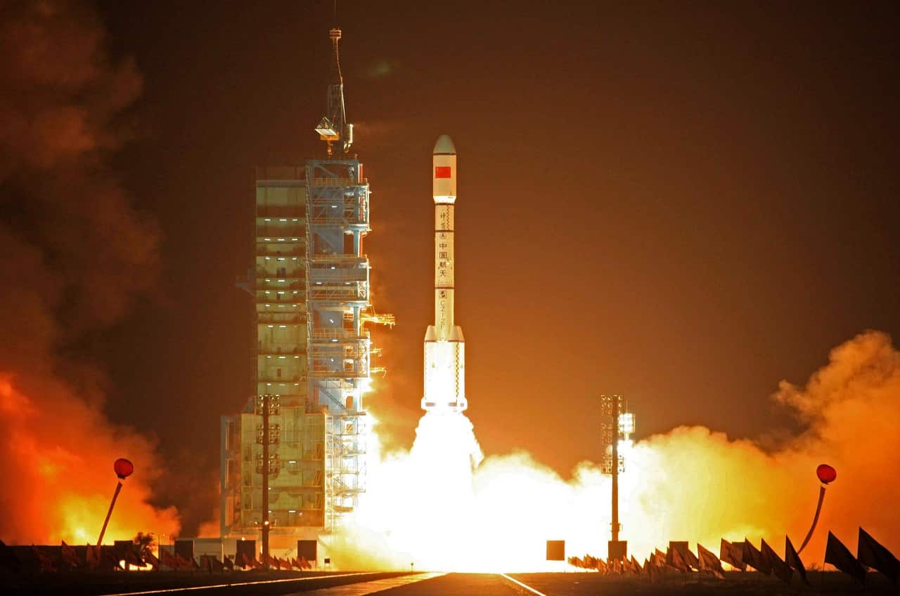 Tiangong-1 unmanned space lab module blasts off from the launch pad in 2011.