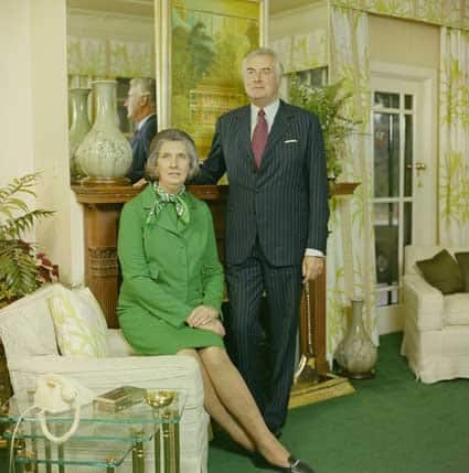 Supplied photo made available Saturday, March 17, 2012, of Margaret and Gough Whitlam at The Lodge in May 1974. (AAP)