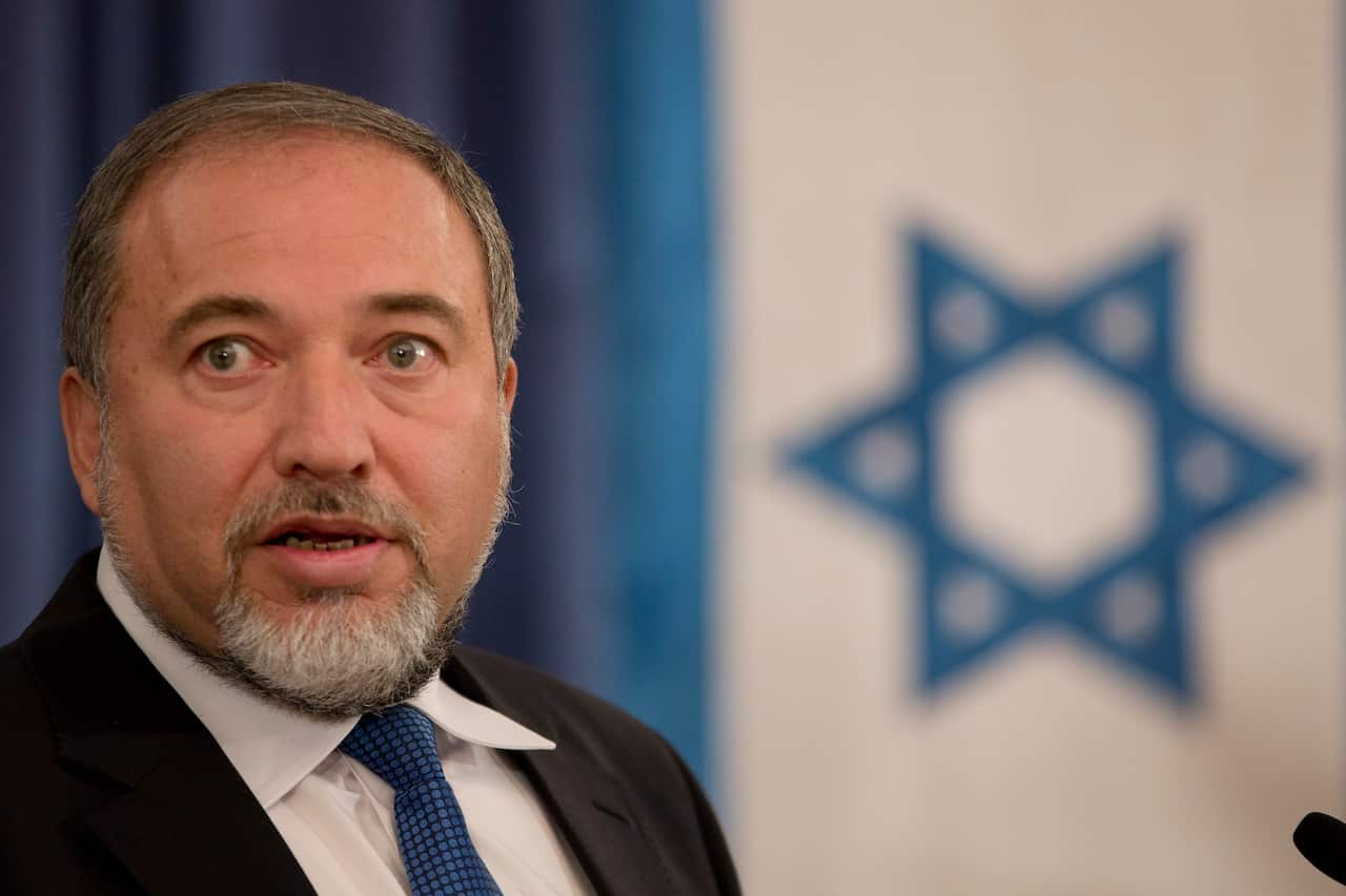 Israeli Foreign Minister Avigdor Lieberman gives a speech at the Foreign Minister office in Jerusalem, Thursday, Sept. 13, 2012 (AP Photo/Bernat Armangue)