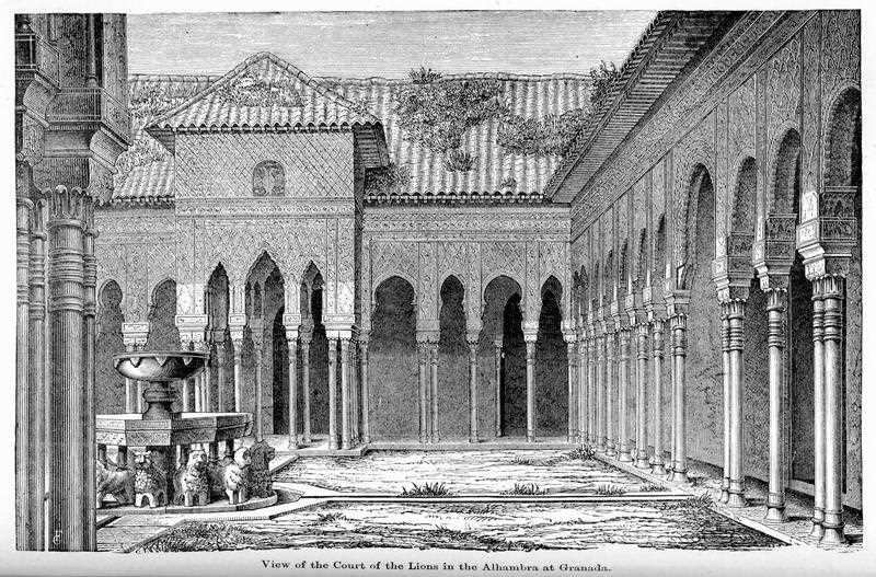 Court of Lions, Alhambra Palace, Granada.