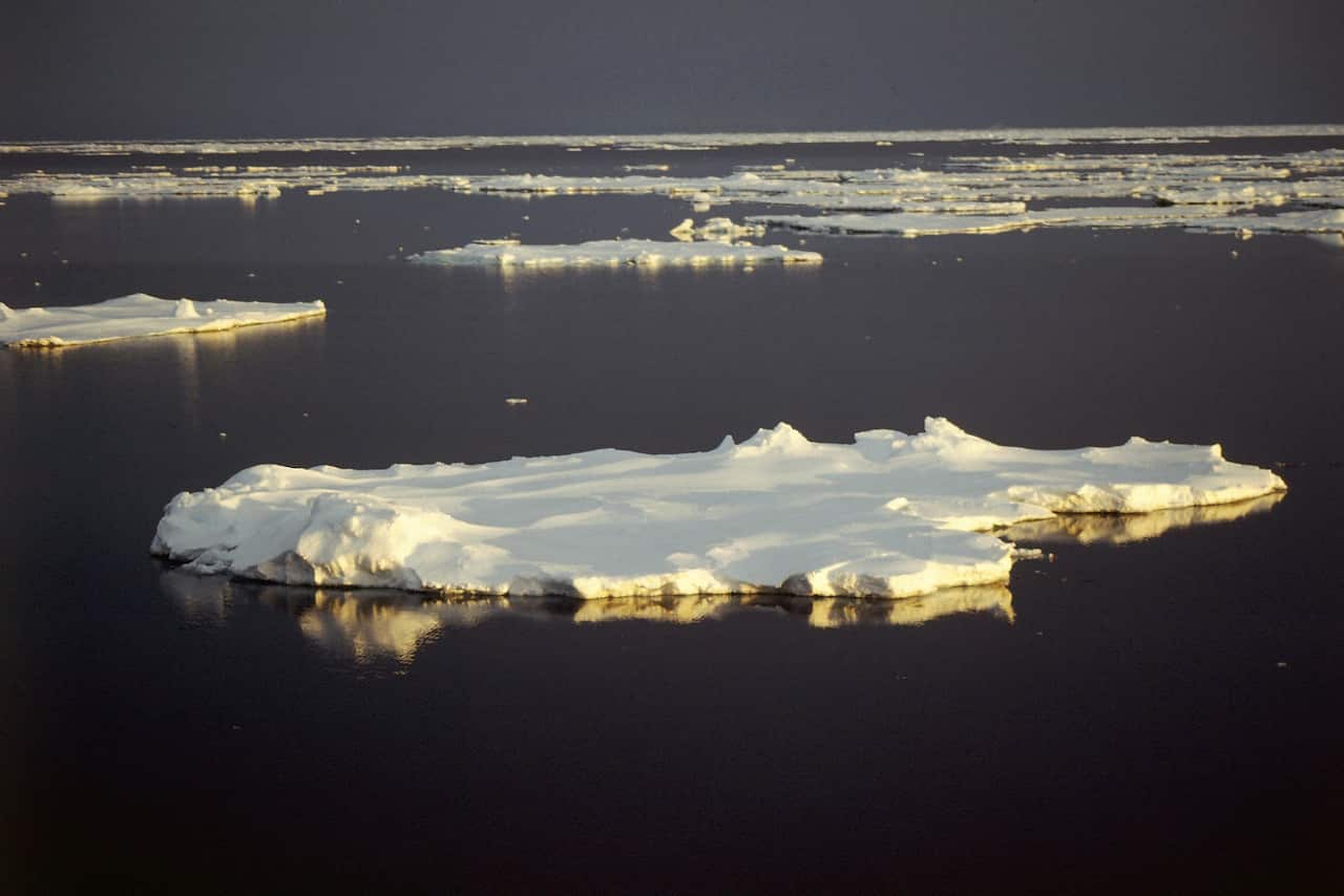 An undated image of a view of Antarctica. The sea ice around Antarctica is expanding.
