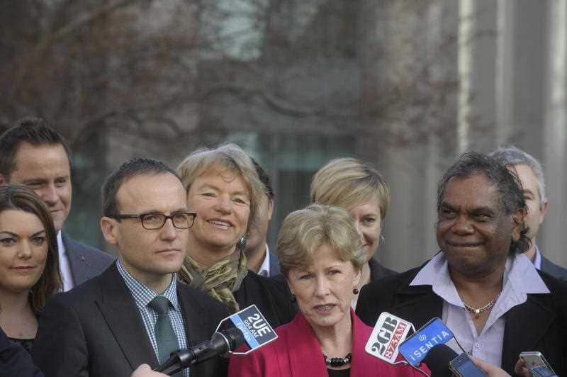 Christine Milne (centre)