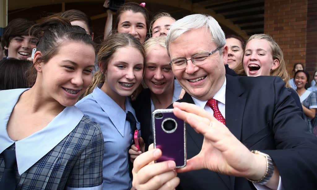 Former Prime Minister Kevin Rudd arrives in Brisbane on Monday 2 September 2013. Election 2013. Photo: Andrew Meares 