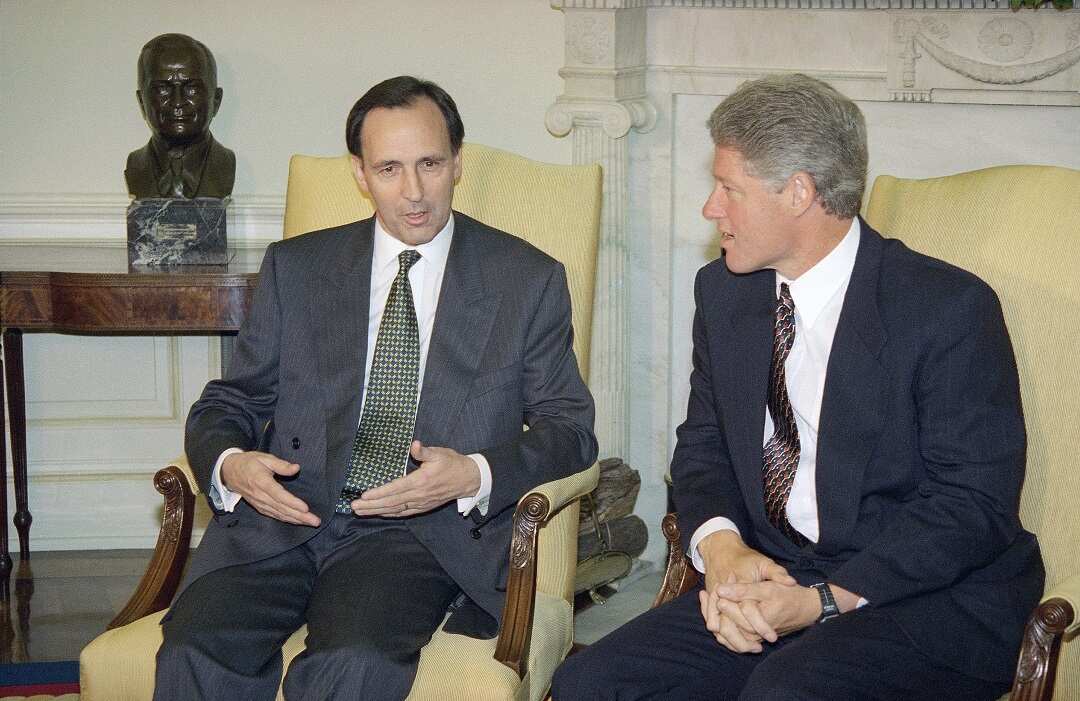 Paul Keating and Bill Clinton in 1993.