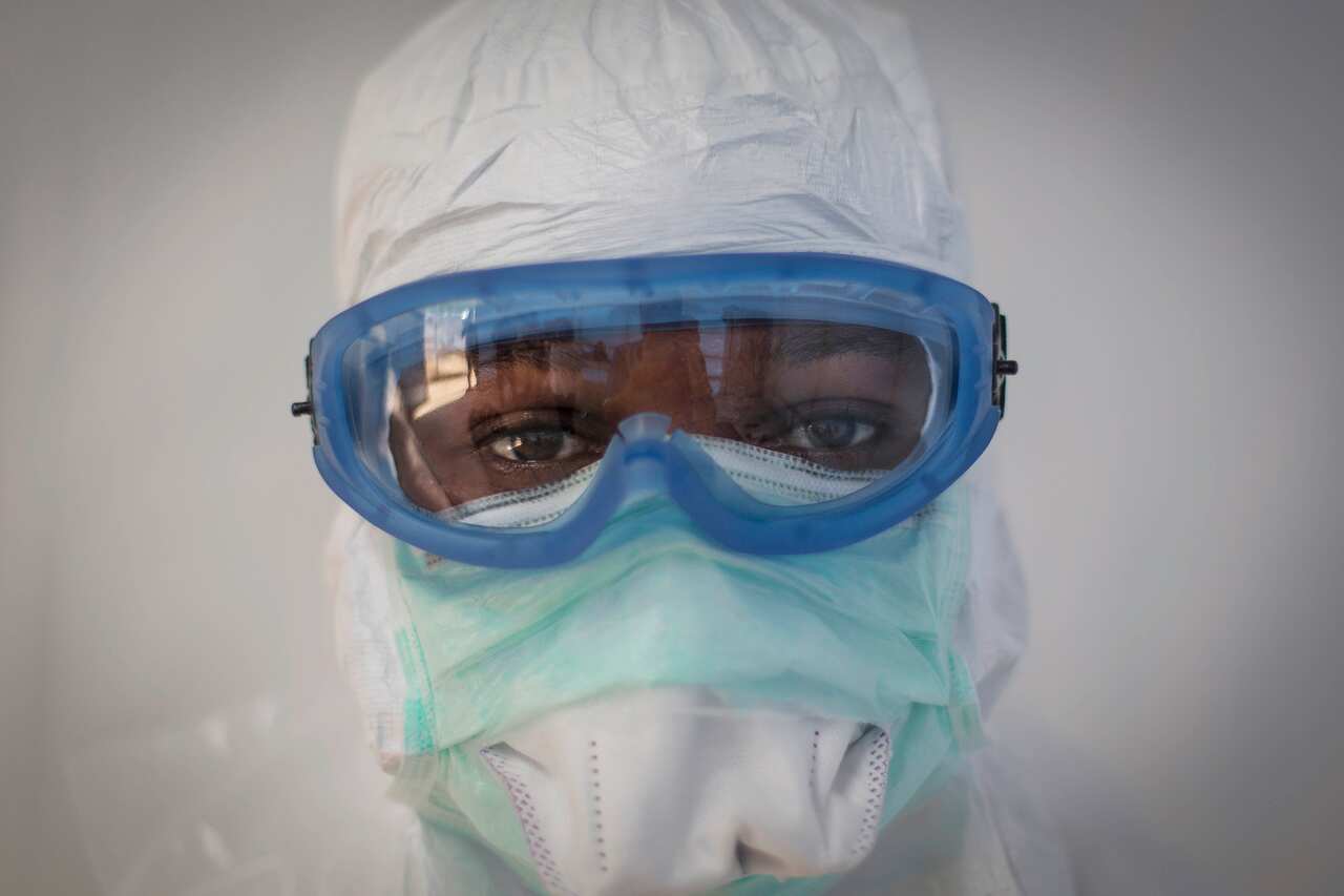 Man in PPE during Ebola outbreak