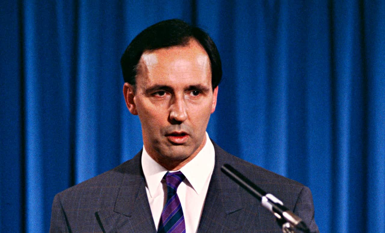 Then-treasurer Paul Keating.