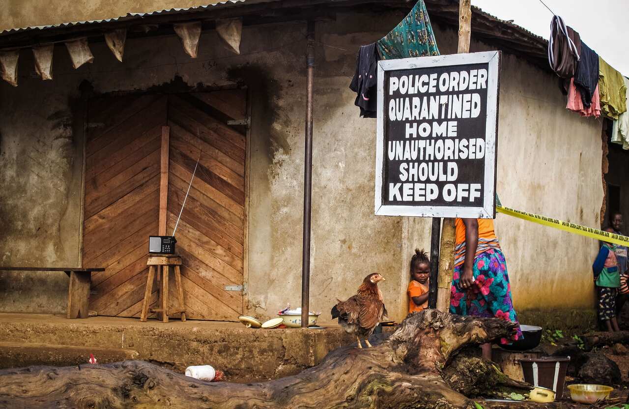 Quarantined home in Sierra Leone
